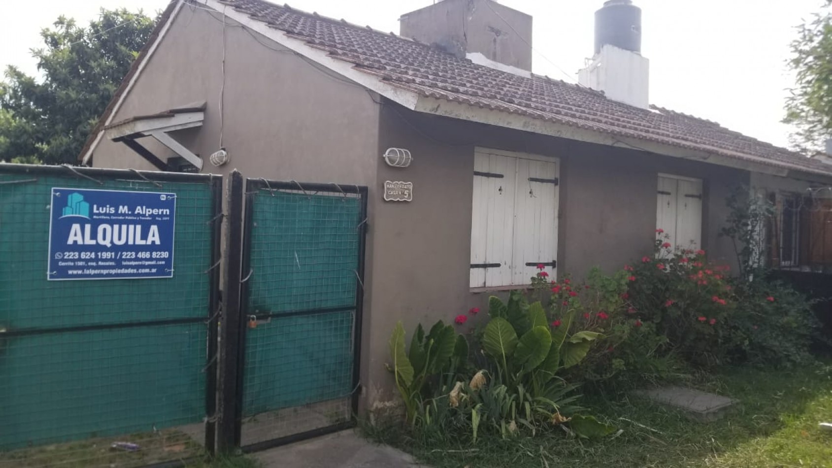 BARRIO DON EMILIO / ALQUILER 12 MESES / CASA TRES AMBIERNTES CON JARDIN